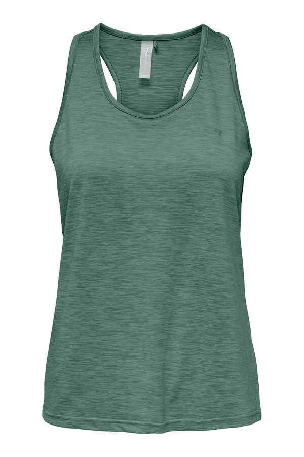 Only Play Camiseta t&eacute;cnica de tirantes espalda nadadora verde