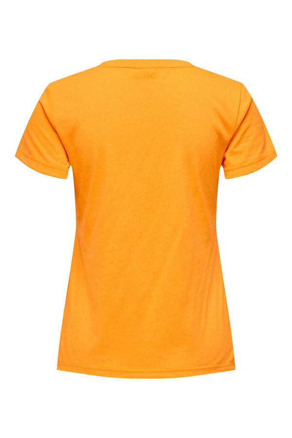 Womensecret Camiseta manga corta deportiva naranja