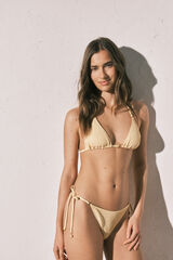 Women'secret Braga bikini efecto U textura amarilla amarillo
