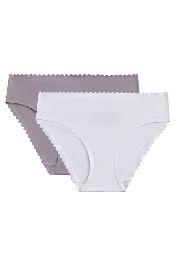 DIM Pacote de 2 cuecas midi de algod&atilde;o da linha Body Touch Cotton  multicolour