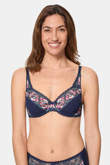 Playtex Soutien de renda floral azul