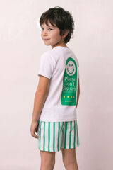 Women'secret Pijama curto infantil em algod&atilde;o SmileyWorld&reg; branco branco