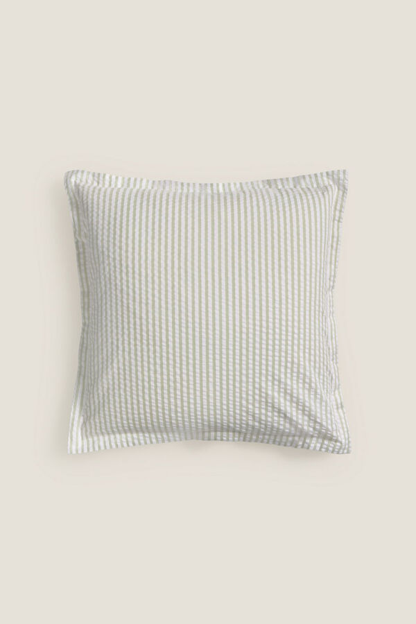 Textura Capa de almofada riscas Seersucker estampado