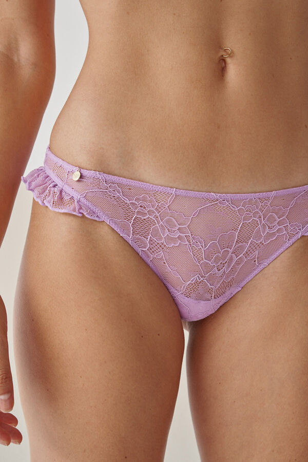 Black Limba Braguita cl&aacute;sica Frilly - Orchid morado/lila