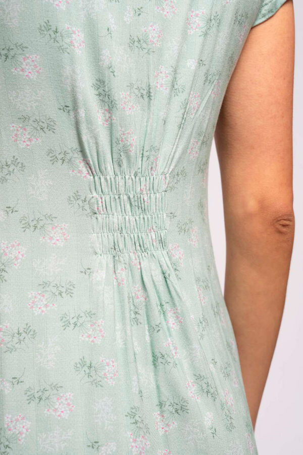 Ohma! Camis&oacute;n manga corta estampado "bouquet" lactancia kaki