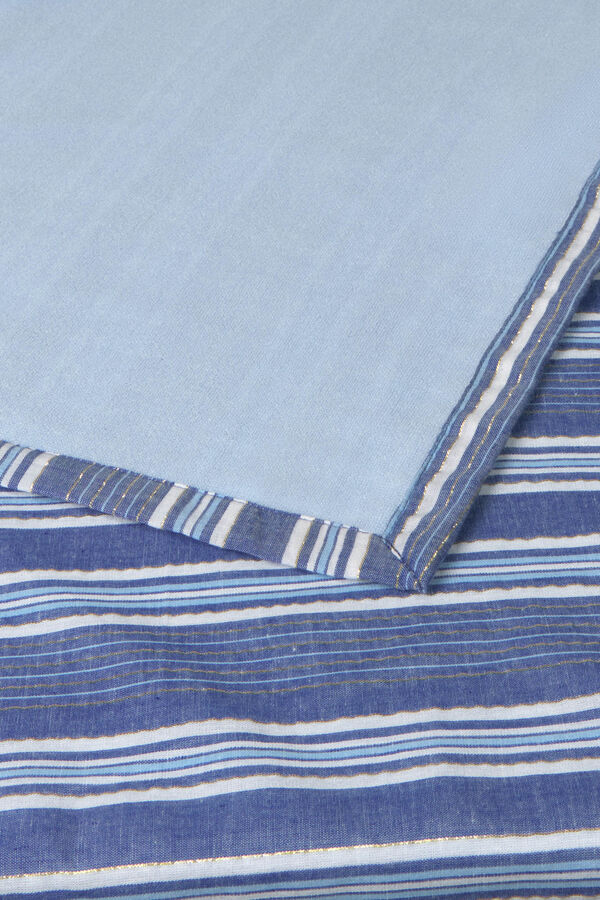 Textura Pareo de praia com estampa marinha cru