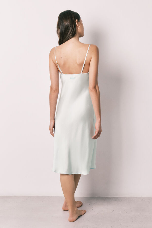 Women'secret Camis&oacute;n midi tirantes sat&eacute;n verde verde