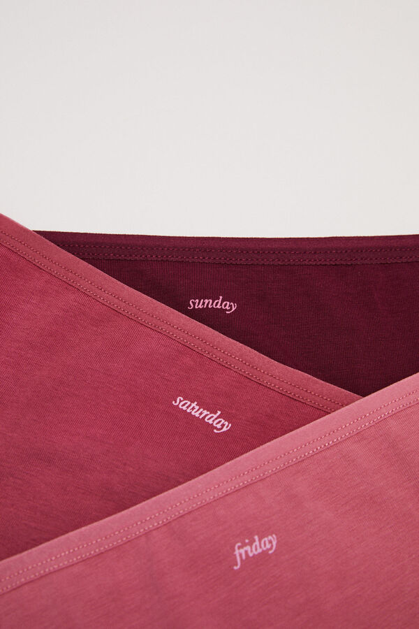 Women'secret Pack 7 braguitas brasile&ntilde;as algod&oacute;n rosa blanco