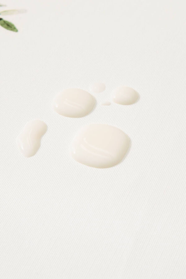 Textura Mantel antimanchas redondo hojas kaki