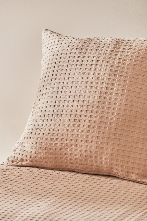 Calma House Capa de almofada wave stone honeycomb cinzento