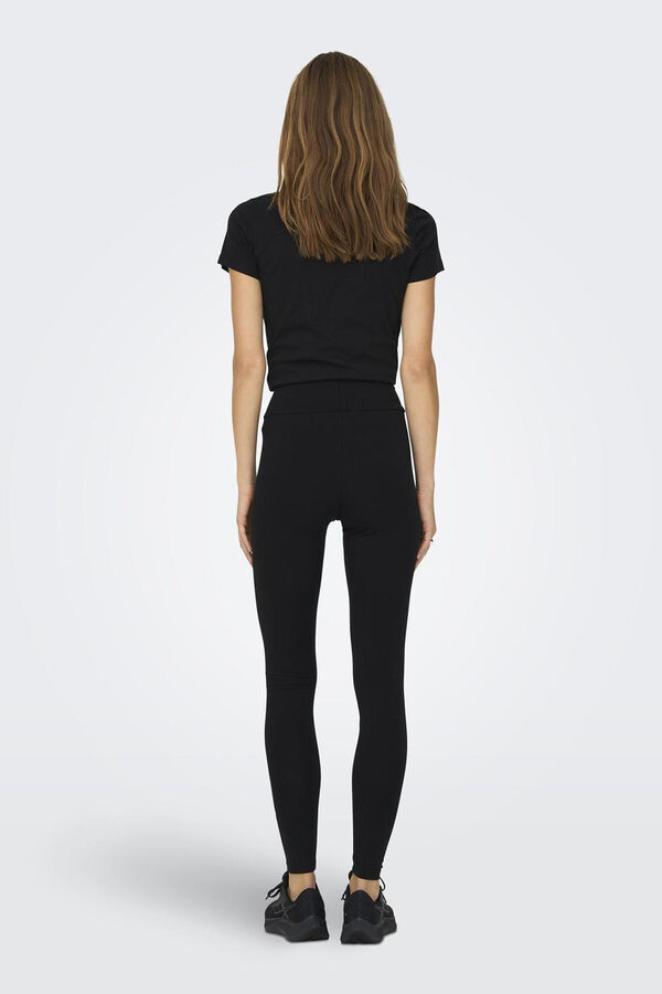 Only Play Leggins detalle dorado negro