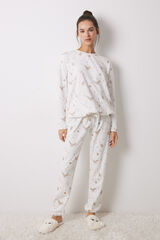 Women'secret Pijama de veludo veludo Harry Potter branco