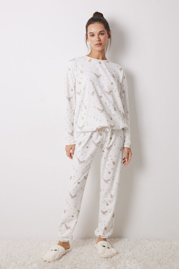 Women'secret Pijama de veludo veludo Harry Potter branco