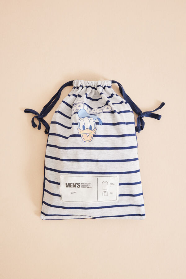 Women'secret Pijama corto hombre 100% algod&oacute;n Pato Donald azul