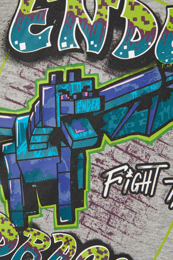 Name it Sudadera de ni&ntilde;o de MINECRAFT con capucha gris