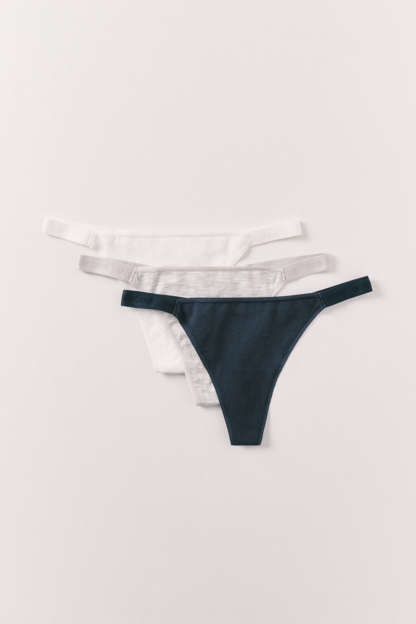 Women'secret Pack 3 tangas tira algod&oacute;n logo