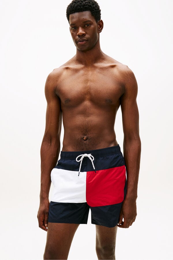 Tommy Hilfiger Ba&ntilde;ador cl&aacute;sico hombre bandera tommy azul