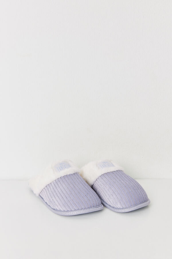 Women'secret Chinelos de pele lurex Snoopy rosa