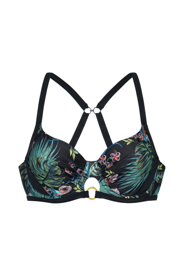 Dorina Top de bikini flores negro