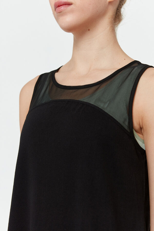 Only Play T-shirt de al&ccedil;as preto