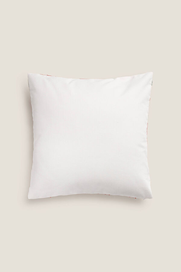 Textura Funda coj&iacute;n bordado geom&eacute;trico 45x45cm. marfil