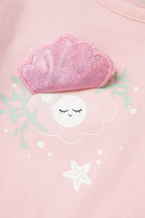 Name it Camisola sem mangas com detalhe 3D rosa