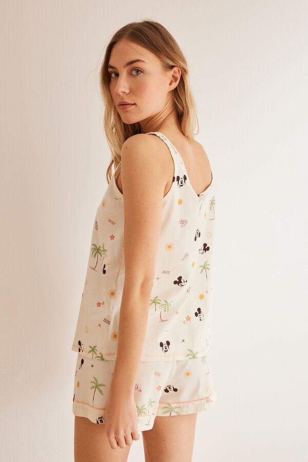 Women'secret Pijama 100% algod&oacute;n estampado Mickey blanco