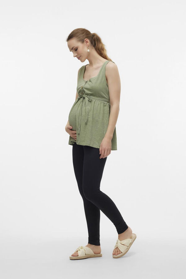 Mamalicious Top de al&ccedil;as maternity e amamenta&ccedil;&atilde;o  verde