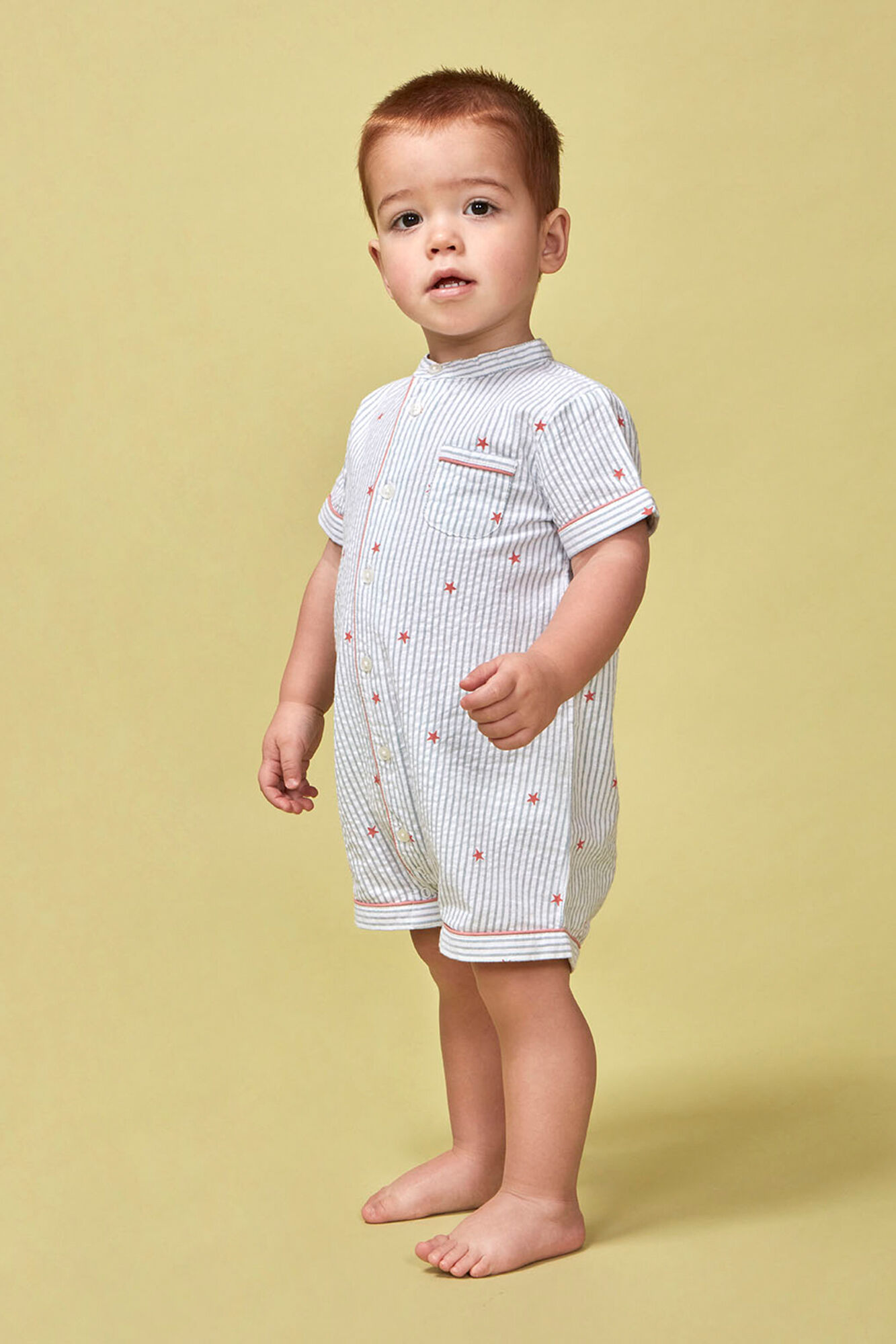 Gocco Pijama rayas con estrellas blanco