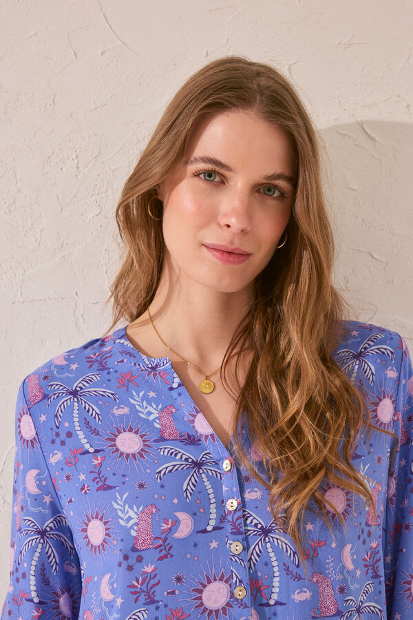 Women'secret Camisola estampado azul estampado