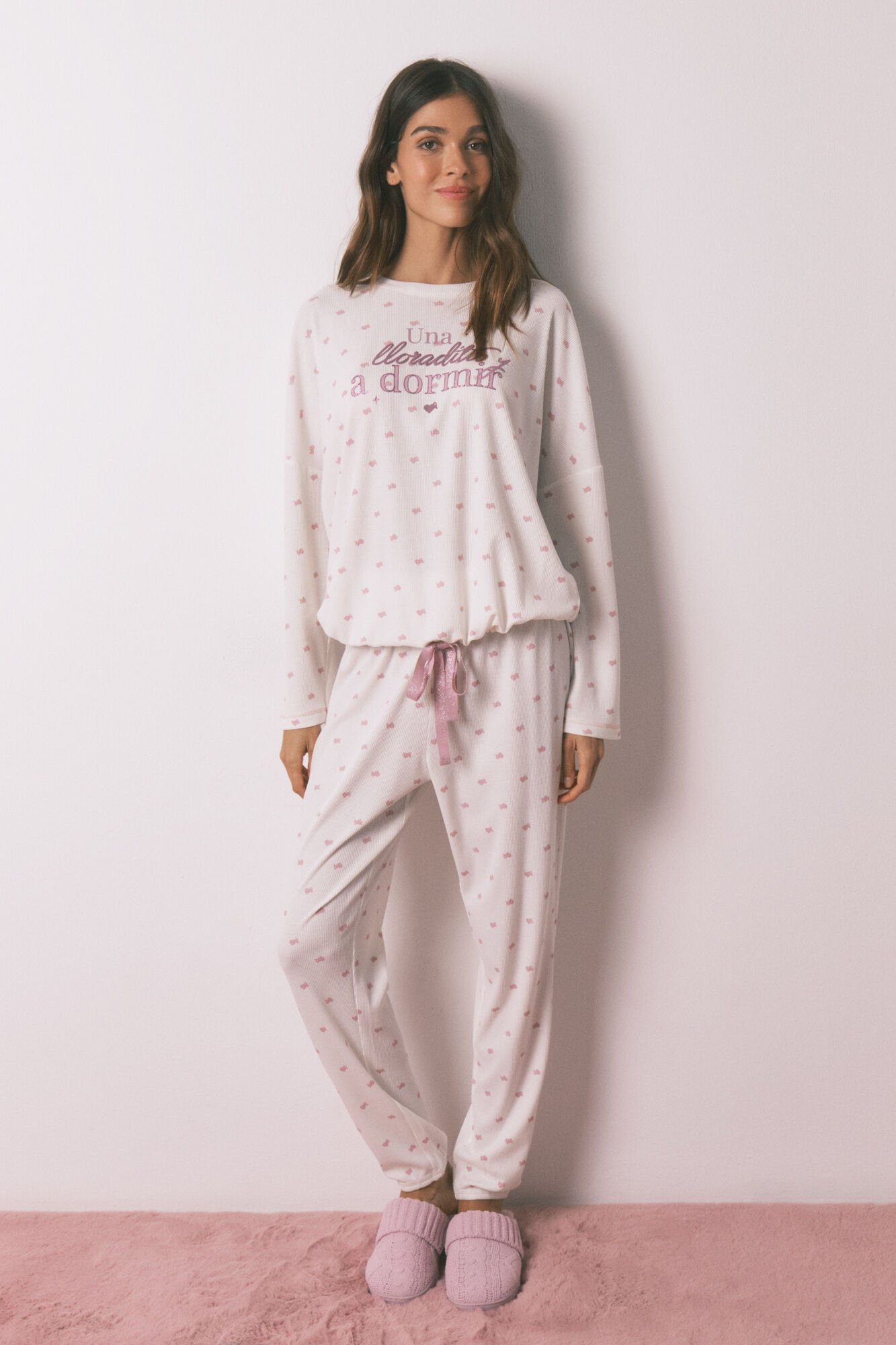 Women'secret Pijama comprido de malha waffle