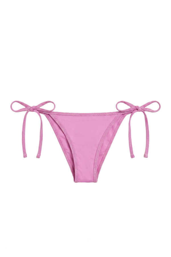 Women'secret Braga bikini cl&aacute;sica tiras rosa lurex rosa
