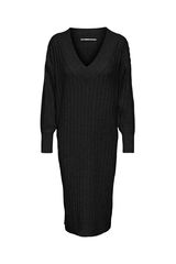 Only Maternity Vestido punto cuello pico premamá negro