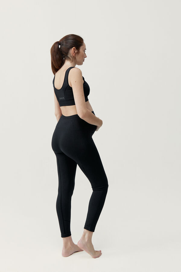 Born Living Yoga Legging Preta Linha Mam&atilde;e preto