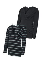 Mamalicious Pacote de camisetas de manga comprida para maternity e amamentação  preto