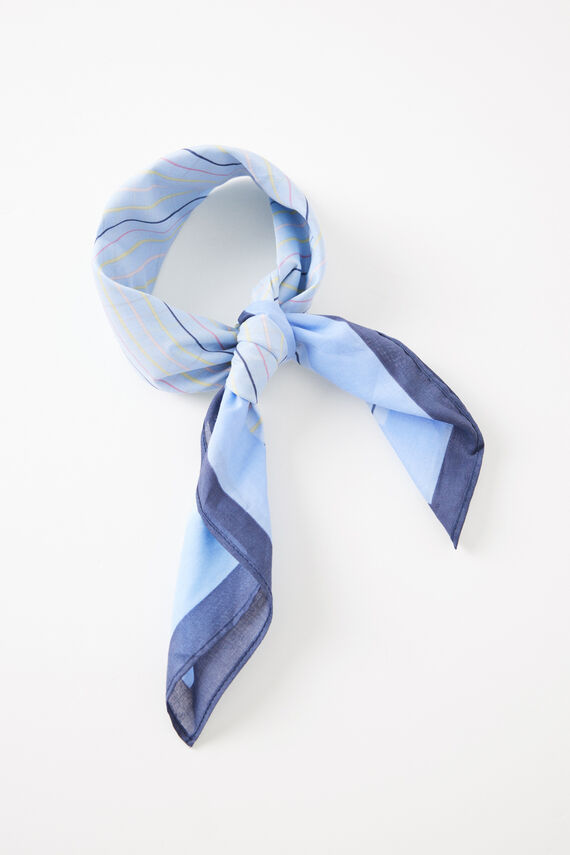 Pañuelo para cuello rayas azul