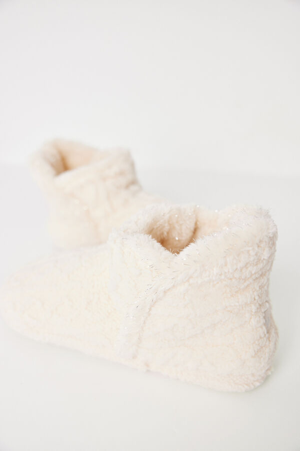 Women'secret Chinelos com botas marfim bege