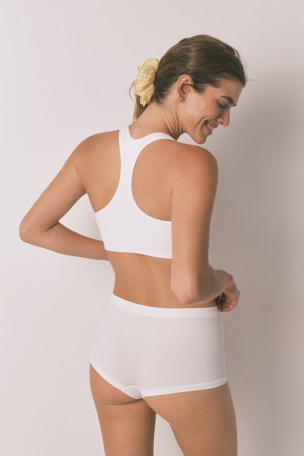 Women'secret Boxer sin costuras blanco blanco