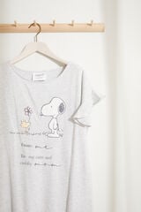 Womensecret Camisón Maternity Snoopy rayas gris
