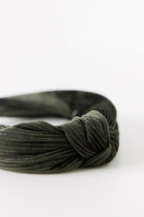 Women'secret Diadema terciopelo verde verde