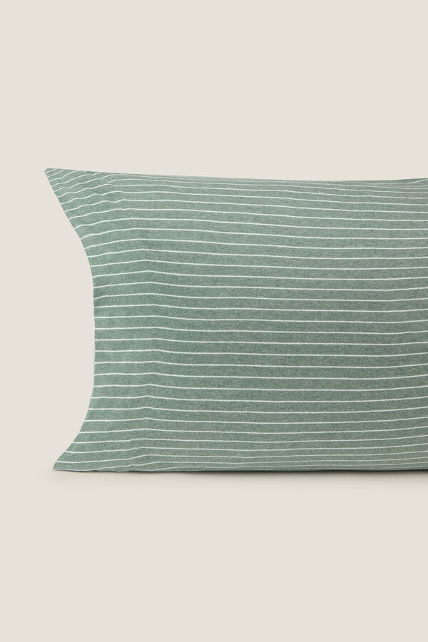 Textura Fronha de malha de algodão sustentável   verde