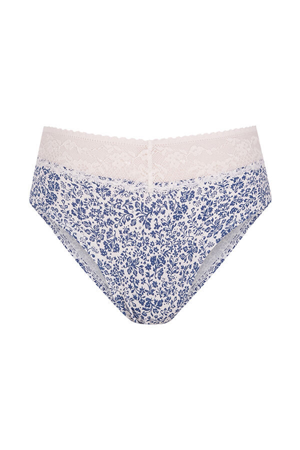 Women'secret Braga Hipster estampado gris blanco