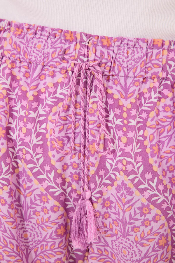 Women'secret Cal&ccedil;a de viscose com estampado Boho  rosa