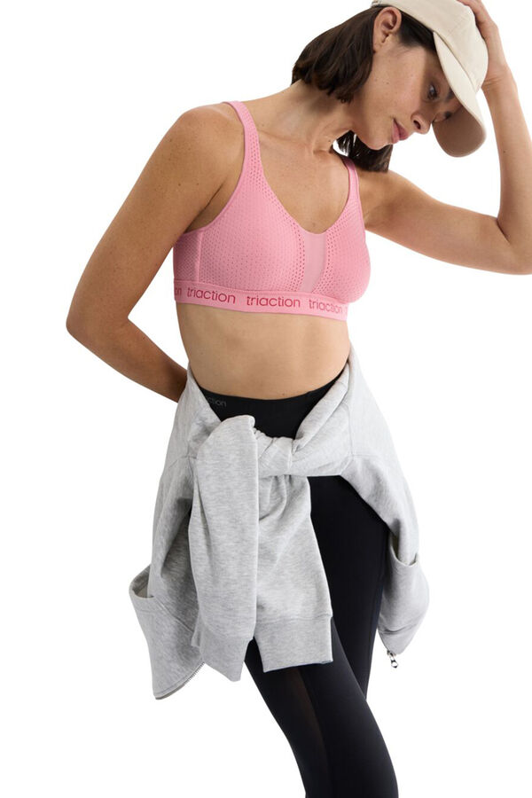 Triumph Sujetador deportivo sujeci&oacute;n alta rosa