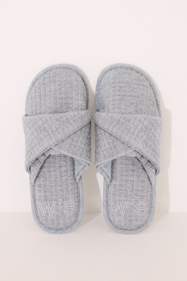 Women'secret Zapatillas casa acolchadas gris gris