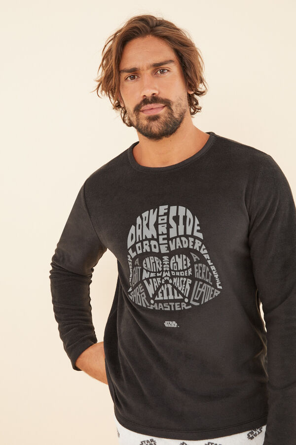 Women'secret Pijama largo polar hombre Star Wars negro