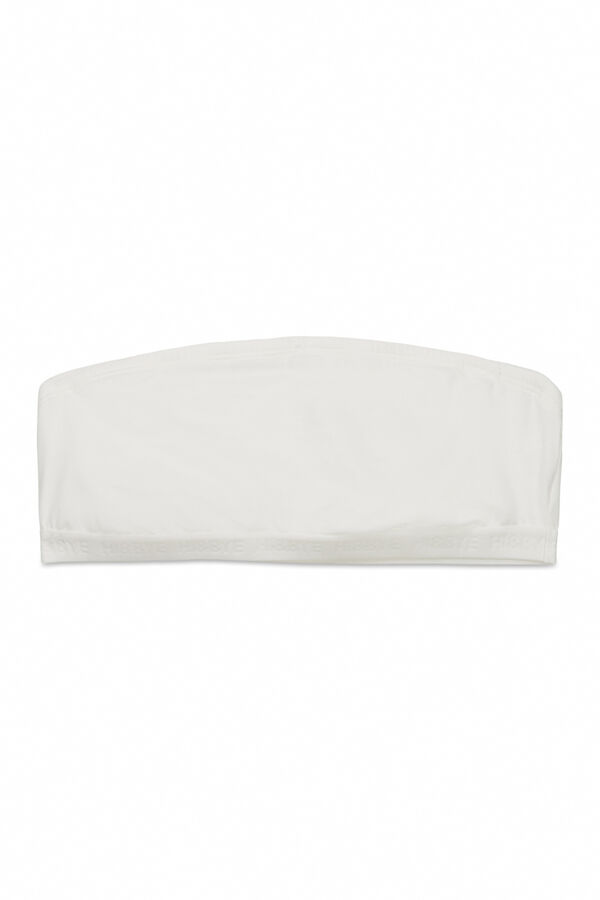 HI&BYE Soutien top bandeau branco bege