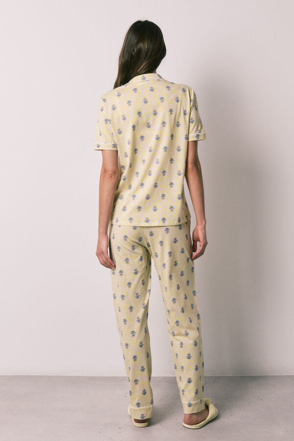 Women'secret Pijama comprido camiseiro em algod&atilde;o estampado estampado
