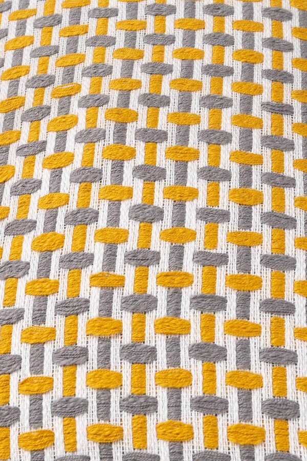 Womensecret Funda cojín bordado algodón 30x50cm. amarillo