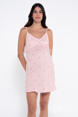 Ohma! Camis&oacute;n lactancia estampado vichy blanco